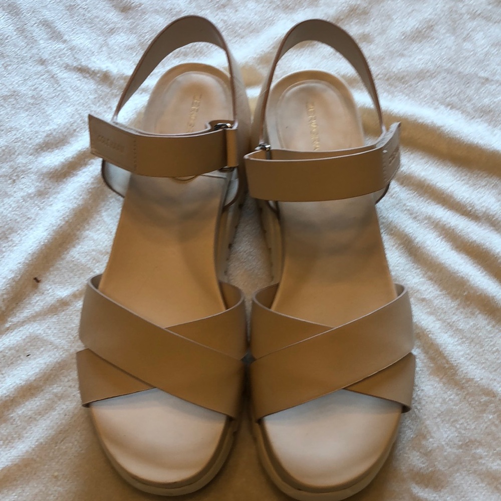 Cole Haan leather platform sandals